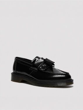 Dr. Martens Black Leather Adrian Tassel Loafers